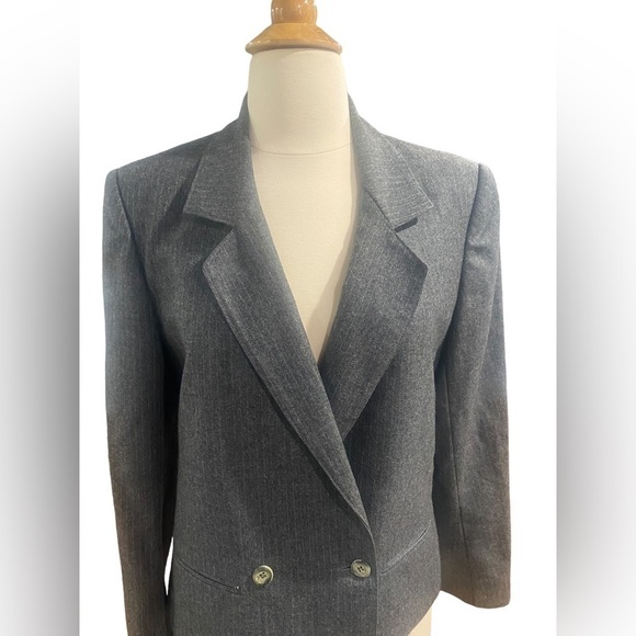 Briarbrook 100% Pure Virgin Wool Gray Blazer -size 8 - Picture 6 of 9